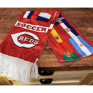 2018 Cincinnati Reds World Cup Soccer 5 Foot Long Scarf